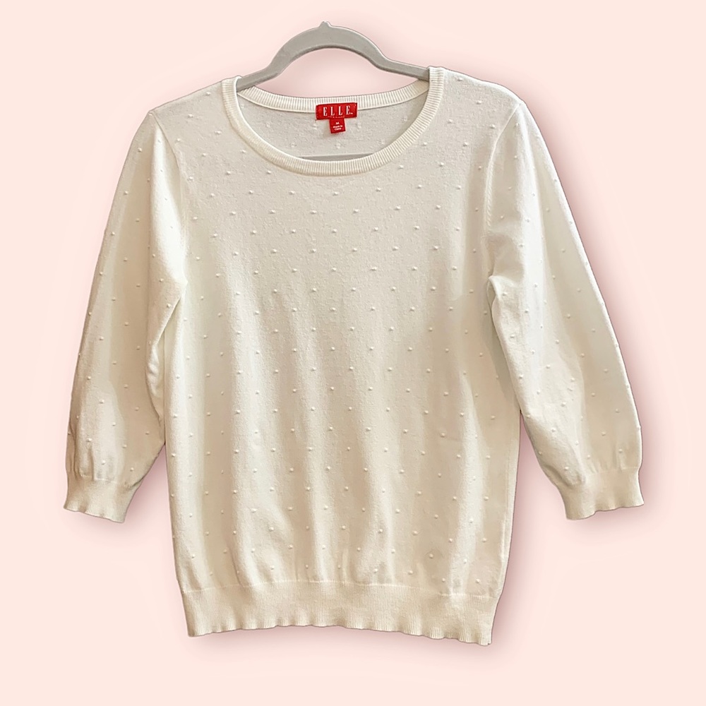 Elle clip dot sweater Size M